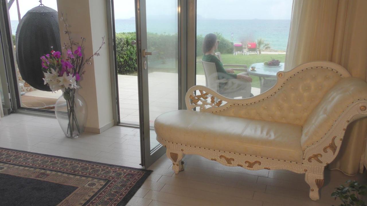 Sea View Beachfront Villa Maria Gouves Dış mekan fotoğraf